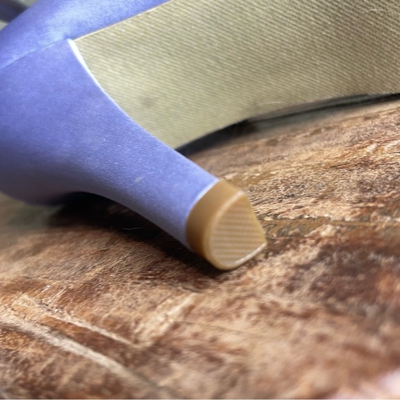 Michelangelo Diana Lavender Satin High Heels Rhinestone Embellishment Sz 7.5 M - Picture 10 of 13